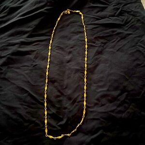 Beautiful, Long Vintage Necklace In Yellow Gold Monet